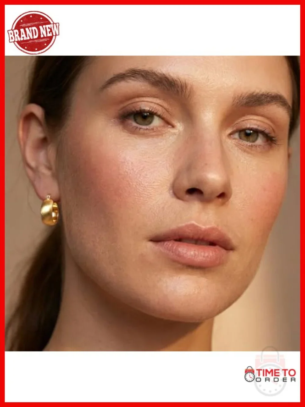 Small Hypoallergenic Hoop Earrings with S925 Silver Posts 18K Gold White Gold